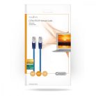 CAT5e hálózati kábel | SF/UTP | RJ45 Dugasz | RJ45 Dugasz | 3.00 m | Kerek | PVC | Kék | Műanyag Zacskó