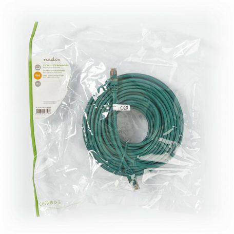 CAT5e hálózati kábel | SF/UTP | RJ45 Dugasz | RJ45 Dugasz | 20.0 m | Kerek | PVC | Zöld | Műanyag Zacskó