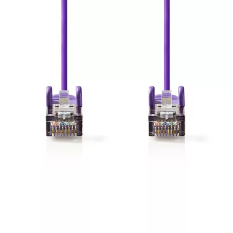 CAT5e hálózati kábel | SF/UTP | RJ45 Dugasz | RJ45 Dugasz | 1.50 m | Kerek | PVC | Ibolya | Műanyag Zacskó