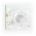 CAT5e hálózati kábel | SF/UTP | RJ45 Dugasz | RJ45 Dugasz | 10.0 m | Kerek | PVC | Fehér | Műanyag Zacskó