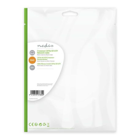 CAT5e hálózati kábel | F/UTP | Váltó | RJ45 Dugasz | RJ45 Dugasz | 3.00 m | Kerek | PVC | Szürke | Műanyag Zacskó