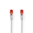 CAT6 hálózati kábel | RJ45 Dugasz | RJ45 Dugasz | U/UTP | 1.00 m | Kerek | PVC | Fehér | Boríték