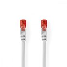 CAT6 hálózati kábel | RJ45 Dugasz | RJ45 Dugasz | U/UTP | 10.0 m | Kerek | PVC | Fehér | Műanyag Zacskó