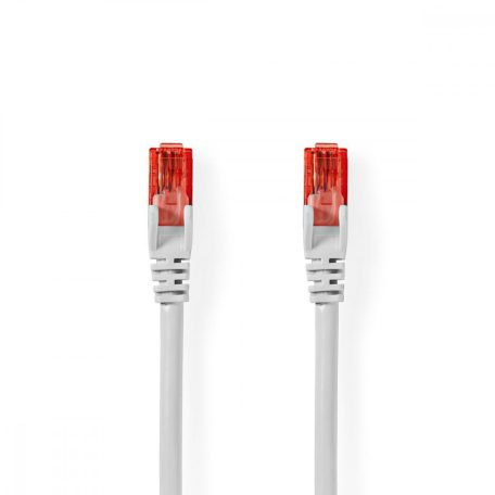 CAT6 hálózati kábel | RJ45 Dugasz | RJ45 Dugasz | U/UTP | 10.0 m | Kerek | PVC | Fehér | Műanyag Zacskó