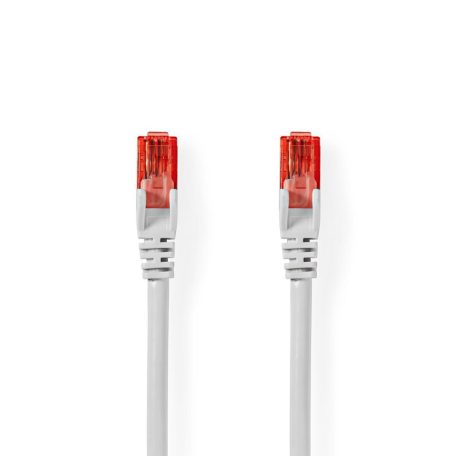 CAT6 hálózati kábel | RJ45 Dugasz | RJ45 Dugasz | U/UTP | 2.00 m | Kerek | PVC | Fehér | Műanyag Zacskó