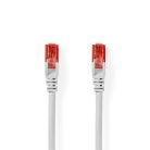 CAT6 hálózati kábel | RJ45 Dugasz | RJ45 Dugasz | U/UTP | 5.00 m | Kerek | PVC | Fehér | Műanyag Zacskó
