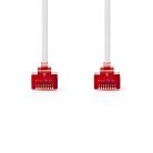 CAT6 hálózati kábel | RJ45 Dugasz | RJ45 Dugasz | U/UTP | 3.00 m | Snagless | Lapos | PVC | Fehér | Boríték