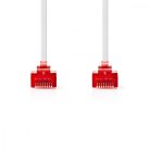 CAT6 hálózati kábel | RJ45 Dugasz | RJ45 Dugasz | U/UTP | 10.0 m | Snagless | Lapos | PVC | Fehér | Boríték