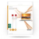 CAT6 hálózati kábel | RJ45 Dugasz | RJ45 Dugasz | U/UTP | 10.0 m | Snagless | Lapos | PVC | Fehér | Boríték