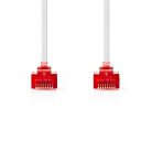 CAT6 hálózati kábel | RJ45 Dugasz | RJ45 Dugasz | U/UTP | 5.00 m | Snagless | Lapos | PVC | Fehér | Műanyag Zacskó