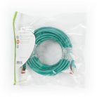 CAT6 hálózati kábel | RJ45 Dugasz | RJ45 Dugasz | S/FTP | 10.0 m | Kerek | LSZH | Zöld | Műanyag Zacskó