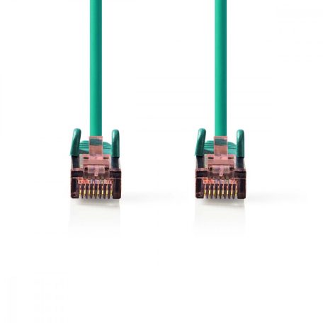 CAT6 hálózati kábel | RJ45 Dugasz | RJ45 Dugasz | S/FTP | 15.0 m | Kerek | LSZH | Zöld | Műanyag Zacskó