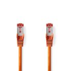 CAT6 hálózati kábel | RJ45 Dugasz | RJ45 Dugasz | S/FTP | 2.00 m | Kerek | LSZH | Narancs | Műanyag Zacskó