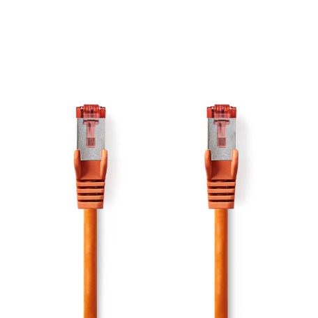 CAT6 hálózati kábel | RJ45 Dugasz | RJ45 Dugasz | S/FTP | 2.00 m | Kerek | LSZH | Narancs | Műanyag Zacskó