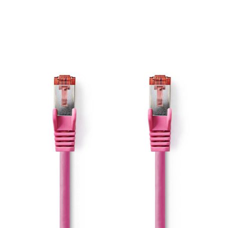 CAT6 hálózati kábel | RJ45 Dugasz | RJ45 Dugasz | S/FTP | 10.0 m | Kerek | LSZH | Rózsaszín | Boríték