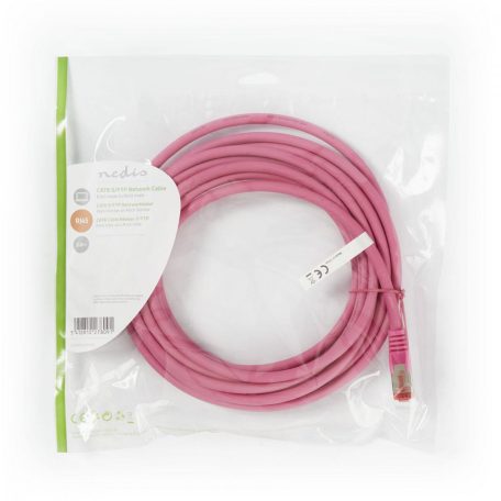 CAT6 hálózati kábel | RJ45 Dugasz | RJ45 Dugasz | S/FTP | 5.00 m | Kerek | LSZH | Rózsaszín | Műanyag Zacskó