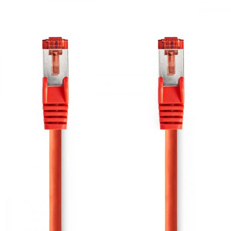Cat 6 kábel | RJ45 Dugasz | RJ45 Dugasz | S/FTP | 7.50 m | Kerek | LSZH | Piros | Műanyag Zacskó