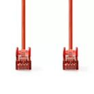 Cat 6 kábel | RJ45 Dugasz | RJ45 Dugasz | S/FTP | 7.50 m | Kerek | LSZH | Piros | Műanyag Zacskó