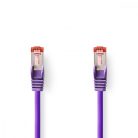 CAT6 hálózati kábel | RJ45 Dugasz | RJ45 Dugasz | S/FTP | 3.00 m | Kerek | LSZH | Ibolya | Műanyag Zacskó