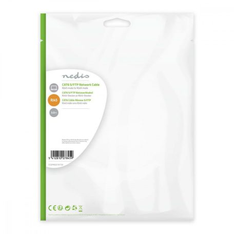 CAT6 hálózati kábel | RJ45 Dugasz | RJ45 Dugasz | S/FTP | 3.00 m | Kerek | LSZH | Ibolya | Műanyag Zacskó