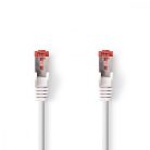 Cat 6 kábel | RJ45 Dugasz | RJ45 Dugasz | S/FTP | 0.25 m | Kerek | LSZH | Fehér | Boríték
