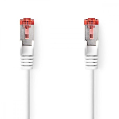 CAT6 hálózati kábel | RJ45 Dugasz | RJ45 Dugasz | S/FTP | 0.50 m | Kerek | LSZH | Fehér | Boríték