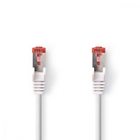 CAT6 hálózati kábel | RJ45 Dugasz | RJ45 Dugasz | S/FTP | 7.50 m | Kerek | LSZH | Fehér | Műanyag Zacskó