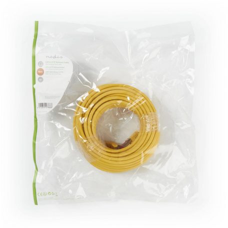 CAT6 hálózati kábel | RJ45 Dugasz | RJ45 Dugasz | S/FTP | 15.0 m | Kerek | LSZH | Sárga | Műanyag Zacskó