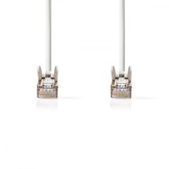   CAT6 hálózati kábel | RJ45 Dugasz | RJ45 Dugasz | SF/UTP | 15.0 m | Kerek | LSZH / PVC | Fehér | Műanyag Zacskó