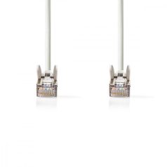   CAT6 hálózati kábel | RJ45 Dugasz | RJ45 Dugasz | S/FTP | 3.00 m | Kerek | PVC | Fehér | Műanyag Zacskó