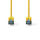 CAT6a hálózati kábel | SF/UTP | RJ45 Dugasz | RJ45 Dugasz | 10.0 m | Snagless | Kerek | PVC | Sárga | Műanyag Zacskó