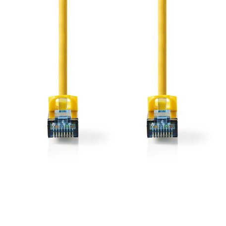 CAT6a hálózati kábel | SF/UTP | RJ45 Dugasz | RJ45 Dugasz | 10.0 m | Snagless | Kerek | PVC | Sárga | Műanyag Zacskó
