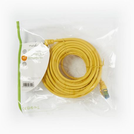 CAT6a hálózati kábel | SF/UTP | RJ45 Dugasz | RJ45 Dugasz | 10.0 m | Snagless | Kerek | PVC | Sárga | Műanyag Zacskó