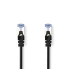 CAT6a hálózati kábel | S/FTP | RJ45 Dugasz | RJ45 Dugasz | 3.00 m | Snagless | Kerek | LSZH | Fekete | Boríték
