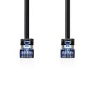 CAT6a hálózati kábel | S/FTP | RJ45 Dugasz | RJ45 Dugasz | 3.00 m | Snagless | Kerek | LSZH | Fekete | Boríték