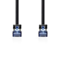   CAT6a hálózati kábel | S/FTP | RJ45 Dugasz | RJ45 Dugasz | 3.00 m | Snagless | Kerek | LSZH | Fekete | Boríték