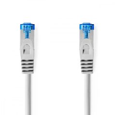   CAT6a hálózati kábel | S/FTP | RJ45 Dugasz | RJ45 Dugasz | 0.25 m | Snagless | Kerek | LSZH | Szürke | Műanyag Zacskó