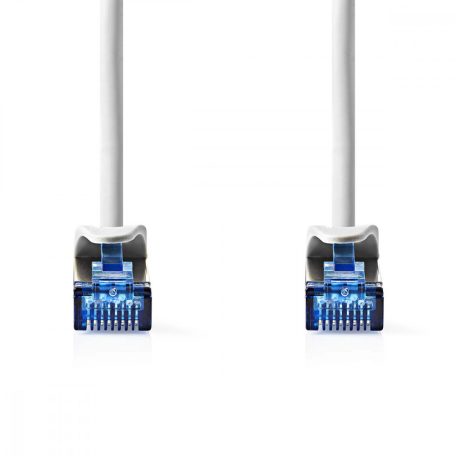 CAT6a hálózati kábel | S/FTP | RJ45 Dugasz | RJ45 Dugasz | 0.25 m | Snagless | Kerek | LSZH | Szürke | Műanyag Zacskó