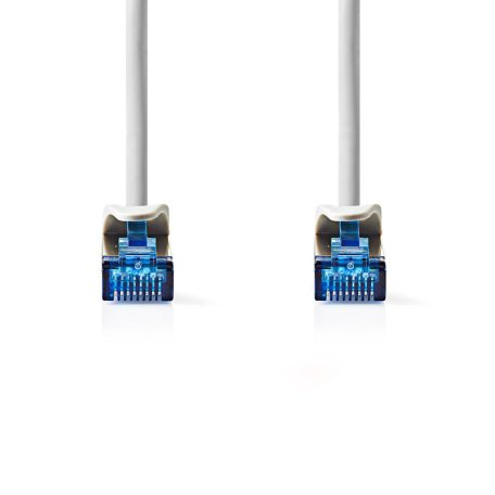 CAT6a hálózati kábel | S/FTP | RJ45 Dugasz | RJ45 Dugasz | 0.50 m | Snagless | Kerek | LSZH | Szürke | Boríték