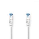 CAT6a hálózati kábel | S/FTP | RJ45 Dugasz | RJ45 Dugasz | 2.00 m | Snagless | Kerek | LSZH | Fehér | Műanyag Zacskó