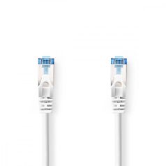   CAT6a hálózati kábel | S/FTP | RJ45 Dugasz | RJ45 Dugasz | 2.00 m | Snagless | Kerek | LSZH | Fehér | Műanyag Zacskó