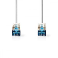   CAT6a hálózati kábel | S/FTP | RJ45 Dugasz | RJ45 Dugasz | 2.00 m | Snagless | Kerek | LSZH | Fehér | Műanyag Zacskó