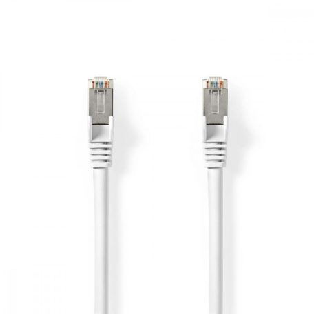 Cat 8.1 hálózati kábel | S/FTP | RJ45 Dugasz | RJ45 Dugasz | 1.00 m | Kerek | LSZH | Fehér | Boríték