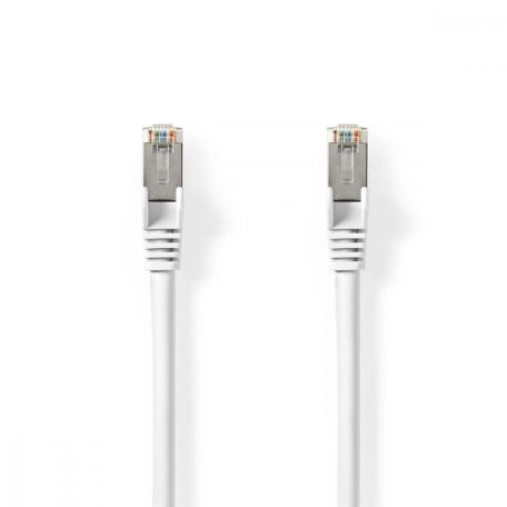 Cat 8.1 hálózati kábel | S/FTP | RJ45 Dugasz | RJ45 Dugasz | 2.00 m | Kerek | LSZH | Fehér | Műanyag Zacskó
