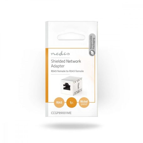 Hálózati csatlakozó | CAT5 | Árnyékolt | RJ45 Aljzat | RJ45 Aljzat | Egyenes | ABS | Boríték