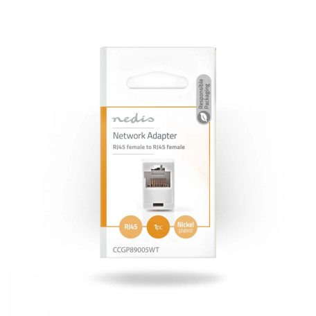 Hálózati csatlakozó | CAT5 | Nem Árnyékolt | RJ45 Aljzat | RJ45 Aljzat | Egyenes | ABS | Boríték