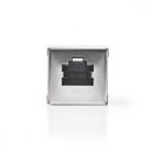 Hálózati csatlakozó | CAT6 | Árnyékolt | RJ45 Aljzat | RJ45 Aljzat | Egyenes | Fém | Boríték