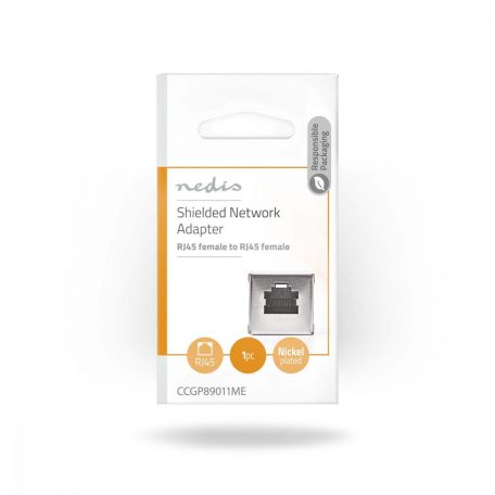 Hálózati csatlakozó | CAT6 | Árnyékolt | RJ45 Aljzat | RJ45 Aljzat | Egyenes | Fém | Boríték