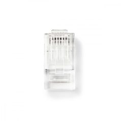   RJ45 csatlakozó | Dugasz | Tömör UTP Vezetékhez CAT5 | Egyenes | Aranyozott | 10 db | PVC | Átlátszó | Boríték