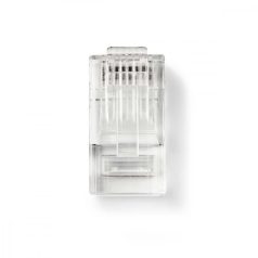   RJ45 csatlakozó | Dugasz | Tömör UTP Vezetékhez CAT6 | Egyenes | Aranyozott | 10 db | PVC | Átlátszó | Boríték